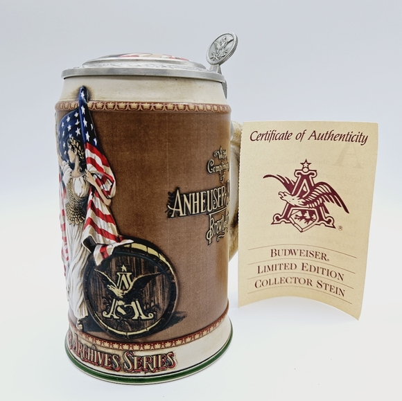ANHEUSER BUSCH | Budweiser Archives Series limited ed. collector stein #18225 - Picture 3 of 11